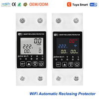 Disjoncteur intelligent Wi-Fi TUYA AVP 220V 110V 1P+N avec contrôle à distance par application, protection contre les fuites 63A et réenclenchement automatique