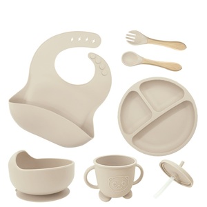Ensemble de 6 couverts écologiques en bois et silicone pour bébé, sans BPA, pour l'alimentation des tout-petits, compatibles lave-vaisselle, motif dessin animé - Product Image 2