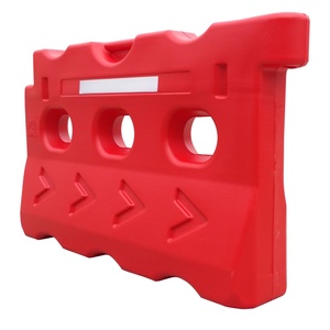 Borne de sécurité en HDPE de 65 cm de hauteur à trois trous, remplissable d'eau - Product Image 1