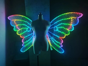 Alas de mariposa con luz LED Suministros para fiestas de disfraces Alas de mariposa luminosas Venta caliente - Product Image 4