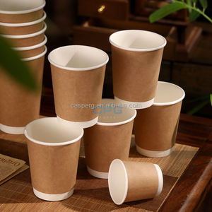 Vasos de Té Biodegradables y Compostables de 8oz y 12oz, Suministro Directo de Fábrica, Vasos de Papel Blancos con Logotipo Personalizado Impreso - Product Image 3