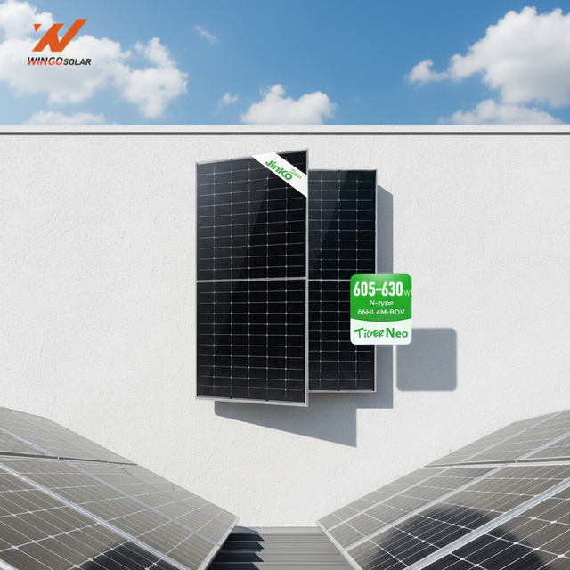 Jinko Solar Panels Tier 1 Bifacial Double Glass 605-630W PV Modules for Solar Power Systems