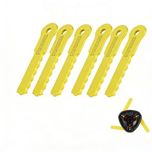 Paquete de 6 cuchillas de repuesto TLWAR-01 70289A Push-N-Load para desbrozadora inalámbrica a gas Weed Warrior PivoTrim Ugly Head Craftsman - Product Image 1
