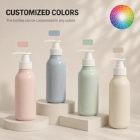 Bouteilles de 300 ml en PET avec bouchon personnalisé pour après-shampoing, gel douche, lotion corporelle, avec pompe pour lotion