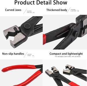 Alicates de abrazadera de manguera Herramientas de mantenimiento automotriz Fácil de llevar Alicates de abrazadera R para quitar clips y abrazaderas de manguera de automóvil - Product Image 2