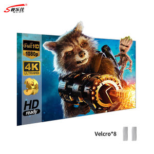 120 Anti lumière Clr <span class=keywords><strong>gris</strong></span> écran de <span class=keywords><strong>Projection</strong></span> fixe pliant Portable ALR 4K HD 120 pouces <span class=keywords><strong>gris</strong></span> projecteur écran tissu pour la maison - Product Image 1