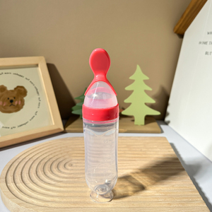 <span class=keywords><strong>Biberon</strong></span> cuillère distributeur de nourriture pour bébé en silicone sans BPA avec base ventouse, pour céréales et riz - Product Image 4
