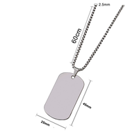 Pendentif en acier inoxydable et acier titane, matériau vierge pour gravure laser et impression couleur, vente en gros directe usine