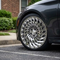 Jantes forgées à rayons en chrome personnalisées de 17 à 24 pouces 5x112 5x114.3 5x120 pour Lexus LS Mercedes Classe S BMW Série 7