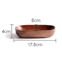 Plateau de service en forme de bateau / plateau pour fruits, salades ou collations, assiette en bois artisanale, boîte de rangement pour bijoux, décoration de table
