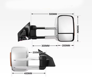 Espejos Retrovisores Laterales Extensibles con Intermitentes <span class=keywords><strong>para</strong></span> Mazda BT-50 BT50 MY 2012-2020, Cromados, Eléctricos, 4x4 - Product Image 2