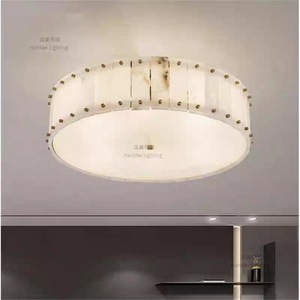 Modern Marble <b>Ceiling</b> <b>Light</b> 400xH210mm LED Cold White Surface Mounted Chandelier For Living Room Bedroom Hall - Product Image 2