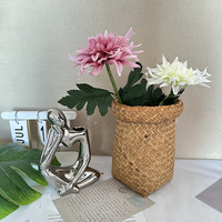 Vente chaude grande tête blanc Dahlia haute artificielle PU vraie touche fleur mariage saint valentin Thanksgiving nouvelle remise des diplômes pâques