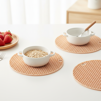 Sous-plat en silicone alvéolé antidérapant et résistant à la chaleur, support pour casseroles chaudes, dessous de verre rond multi-usages pour comptoir de cuisine