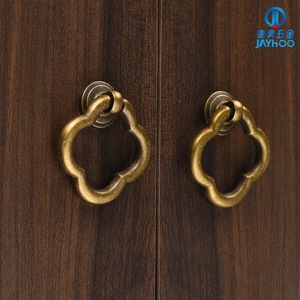 JAYHOO Cabinet Door <b>Handle</b> Half Dumpling Shape Brass Single Hole Chinese Style Drawer Wardrobe Kitchen Furniture <b>Handle</b> - Product Image 4