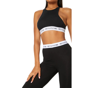 Leggings Aderenti <span class=keywords><strong>Neri</strong></span> in Nylon Spandex con Logo Personalizzato, Elastico in Vita, per Fitness e Yoga, Leggings <span class=keywords><strong>Lucidi</strong></span> per Streetwear - Product Image 4