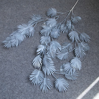 S02232 fleur artificielle décoration de mariage toile de fond branche artificielle plantes bleues pierre artificielle bleu madagascar feuilles de palmier