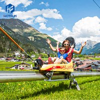 Montagnes russes d'intérieur non motorisées pour enfants et adultes Terrain de jeu en fibre de verre pour jardin ou extérieur à vendre