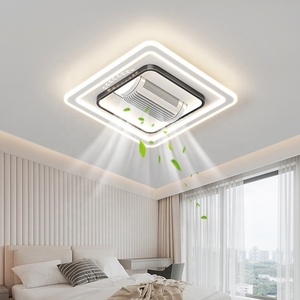 White Modern Ventilador De Techo Con Luz Living Room Dining Room Bladesless <strong>Fan</strong> With Light - Product Image 4