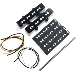 One set 4 string Jaz Bass pickup kit with Alnico 5 magnet rods and flatwork