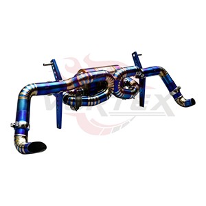 Vortex Titanium Valvetronic Exhaust for Audi R8 V10 2024-2025 Blue Racing Performance Catback Muffler Pie-cut System <b>Kit</b> - Product Image 3