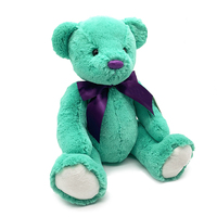 Ours en peluche géant mignon et moelleux avec nœud, vente chaude, ours en peluche vert pour enfants, jouet en peluche super doux