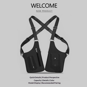 Men's PU Retro Backpack Underarm Satchel Multifunctional Crossbody <strong>Shoulder</strong> <strong>Bag</strong> Business Commute <strong>Mobile</strong> <strong>Phone</strong> Vest <strong>Bag</strong> - Product Image 4