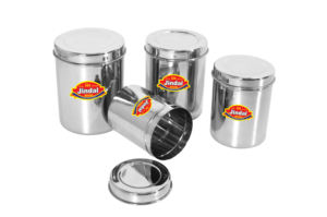 Material de cocina con estilos de tapa para caja de almacenamiento de contenedores de condimentos, juego de Dabba de uso diario Premium, cilindro de acero inoxidable - Product Image 4