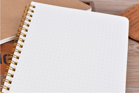 Carnet Kraft A5 Personnalisé en Gros avec Spirale Dorée, Pages à Points, Pages Blanches, Papier Recyclé et Reliure Spirale