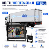 Système de caméra sans fil AHD BSD pour chariot élévateur, moniteur 7 pouces 1080P, étanche IP68, avertissement de collision piétonne, véhicules industriels