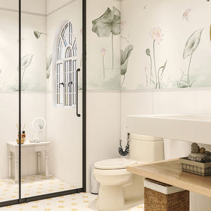 Azulejos <span class=keywords><strong>de</strong></span> suelo antiguos estéticos <span class=keywords><strong>de</strong></span> estilo chino 600x1200, piezas <span class=keywords><strong>de</strong></span> flores artísticas <span class=keywords><strong>de</strong></span> hoja <span class=keywords><strong>de</strong></span> loto para cocina y pared <span class=keywords><strong>de</strong></span> baño fabricadas - Product Image 3