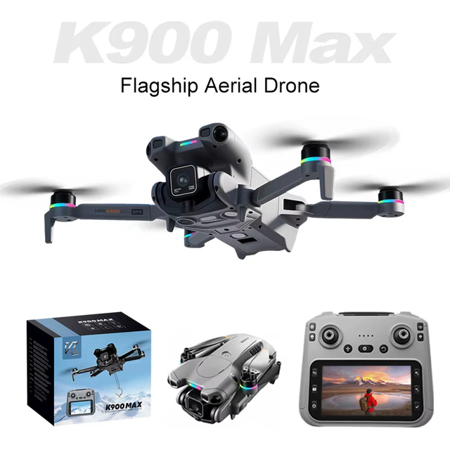K900 Professional Gps Drones With Airdrop Function 4k Hd Camera Obstacle Avoidance Brushless Motor Lcd Screen Remote Control