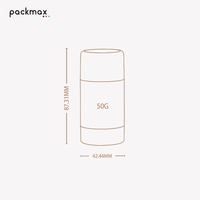 Stick déodorant rechargeable en pulpe de PP moulée, 50g - Emballage rectangulaire vide pour parfum solide, recyclable et biodégradable
