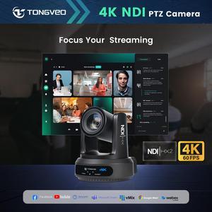 20x 4K60fps NDI PTZ live streaming Camera Kit với video Switcher + joystick điều khiển + PoE chuyển đổi cho nhà thờ, Studio, hội nghị - Product Image 2