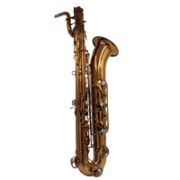 Eastern Music Pro Use Amber Dark Gold Lacquered Baritone Saxophone EB Tone-EMB400Z with Low a and PC Flight Case