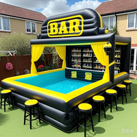 Plateforme de loisirs flottante gonflable personnalisée pour bar aquatique, idéale pour les fêtes en extérieur et accessoire de parc aquatique
