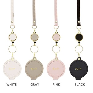 Porte-clés à cadran rond rétractable en cuir, portable, diamètre 4,5 cm, bracelet de montre en cuir, montre de poche. - Product Image 4