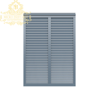Fenêtre à persiennes en aluminium et verre réglable, anti-poussière, design moderne haut de gamme, à vendre