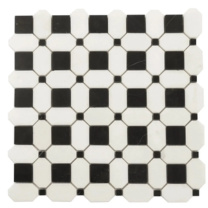 Piastrelle a Mosaico in Pietra Naturale di Lusso, Motivo Geometrico Floreale Personalizzato, <span class=keywords><strong>Marmo</strong></span> Lucidato per Pareti e Pavimenti di Bagni di Alta Gamma - Product Image 1