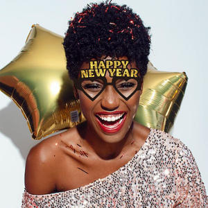 Nouvel An Décorations De Fête Drôle Noir Or Papier Lunettes Personnalisé En Gros Photo Props Cheers 2026 - Product Image 6