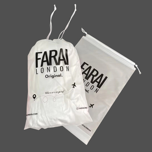 Sac à cordon personnalisé avec logo imprimé en gros à bas prix, sac anti-poussière, sac en plastique, adapté aux perruques, chemises, sous-vêtements, maillots de bain - Product Image 2