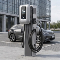 Borne de recharge rapide DC pour véhicules électriques, à une seule prise, montée au sol, pour parkings publics