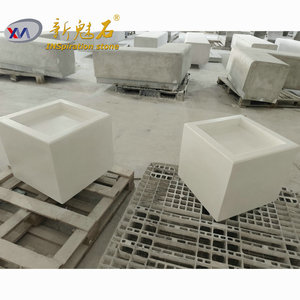 Nouvelle banc en béton UHPC Magic Stone Square, bloc creux de 3 cm d'épaisseur, pour parcs et places publiques - Product Image 1