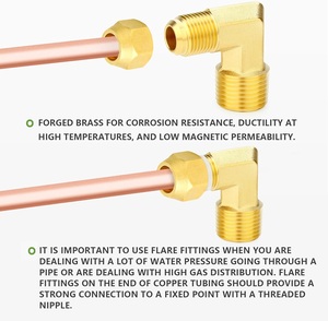 Latón 90 °   Adaptador de Codo Flare X Macho SAE 1/8"-3/4" con Rosca UNF <span class=keywords><strong>para</strong></span> Sistemas de Refrigeración y <span class=keywords><strong>Gas</strong></span> - Product Image 4