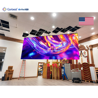 Écran LED intérieur Canbest P2.0 4x3 mètres, connexion rigide, alimentation UL, accès frontal, panneau LED pour hall d'hôtel, réception