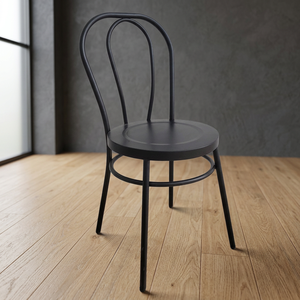 Industrial-Style Modern Durable Powder-Coated Iron <b>Dining</b> <b>Chair</b> for Restaurant and Farmhouse Use - Product Image 2