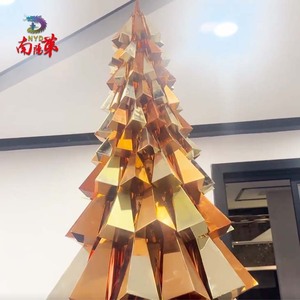 <span class=keywords><strong>Sapin</strong></span> <span class=keywords><strong>de</strong></span> Noël géant en métal doré personnalisé - <span class=keywords><strong>D</strong></span>écoration <span class=keywords><strong>de</strong></span> centre commercial pour événements intérieurs et affichage dans les halls <span class=keywords><strong>d</strong></span>'hôtels - Product Image 5