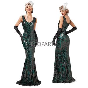 Fait sur mesure 6 pièces/styles femmes 30s 1920 clapet Gatsby <span class=keywords><strong>robe</strong></span> <span class=keywords><strong>robe</strong></span> de Cocktail fête longue soirée de mariage <span class=keywords><strong>robe</strong></span> formelle porter des robes - Product Image 3