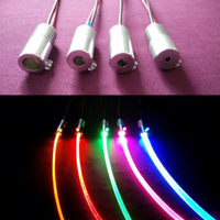 Moteur d'éclairage LED mini à fibre optique en aluminium, dimmable, DC 12V 1.5W R/G/B/Y/P/W, lumière du jour 6000K, IRC 90, garantie 4 ans, pour usage automobile