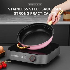 طقم إناء حديث من 12 قطعة من الفولاذ المقاوم للصدأ إناء حساء ذهبي مزدوج الأذنين عبر الحدود بتصميم مستدام ملون - Product Image 4